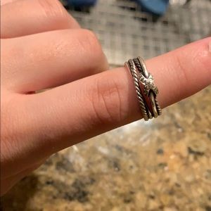 David Yurman cross over ring-hardly used